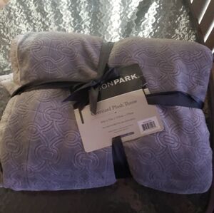 Blanket light grey color plush Velvet